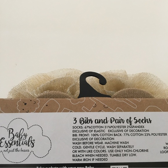 NEW My 1st Thanksgiving 3 Bibs and Sock Set Animal Print Turkey Theme Baby Gift - Picture 2 of 10